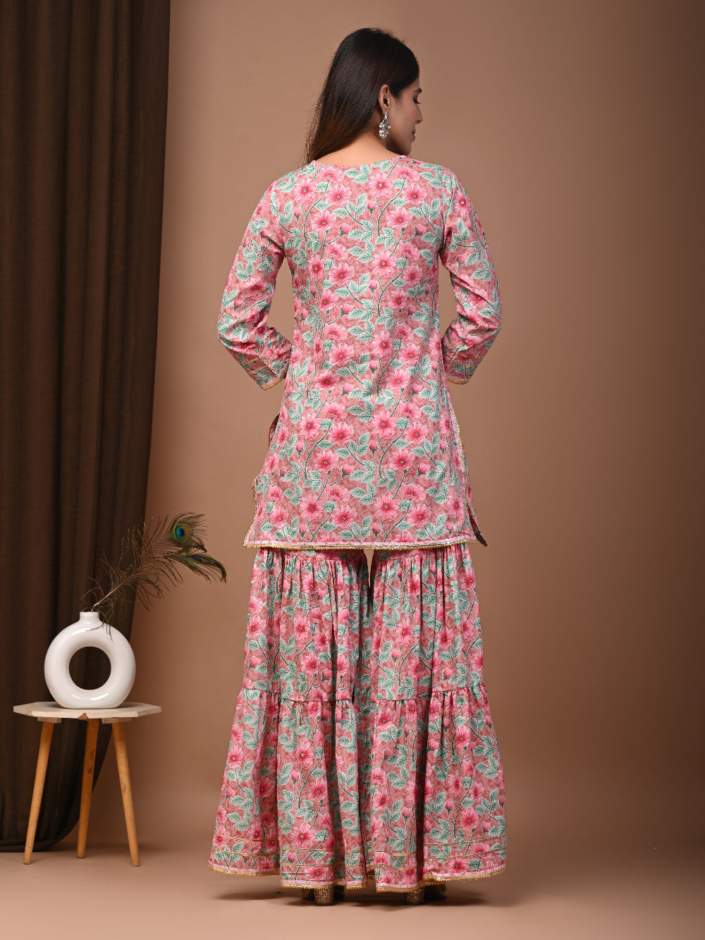 Hand Block Printed Pure Cotton Sharara set