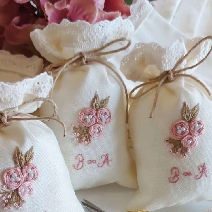 Set of 3 Hand Embroidery Customized Polti