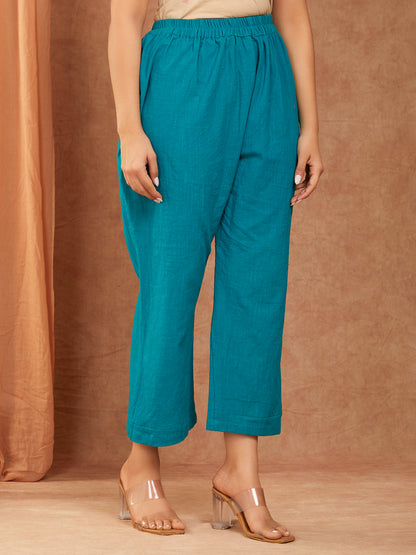Blue Cotton Slub Co-ord Set