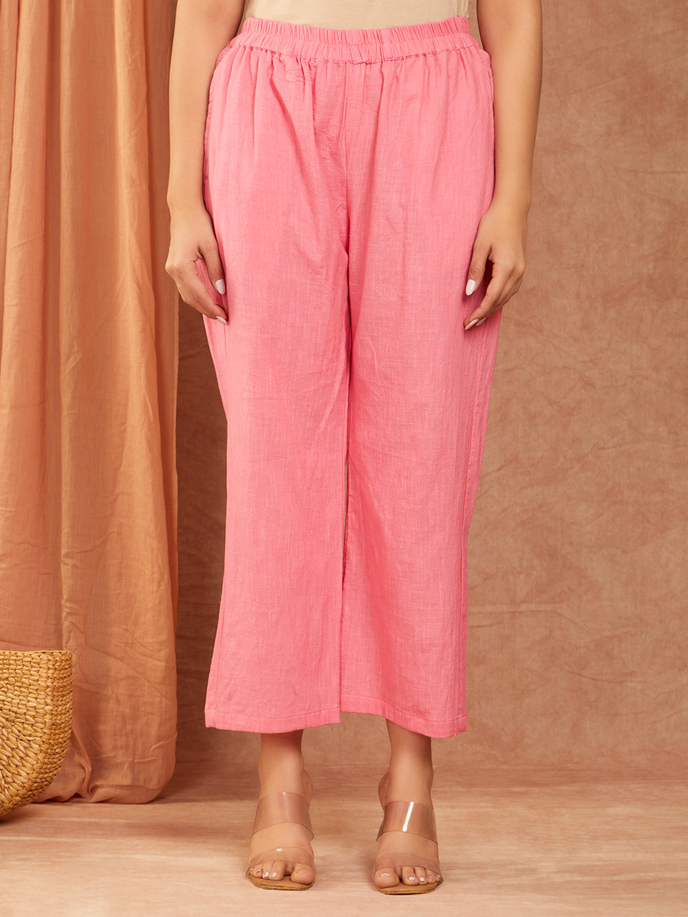 Rose Pink Cotton Slub Co-ord Set