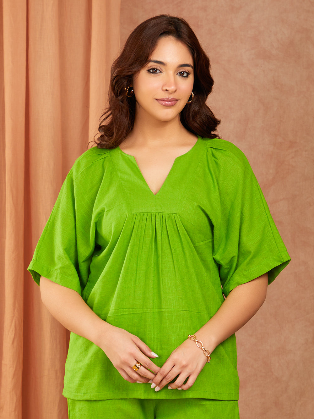 Green Cotton Slub Co-ord Set