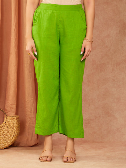 Green Cotton Slub Co-ord Set