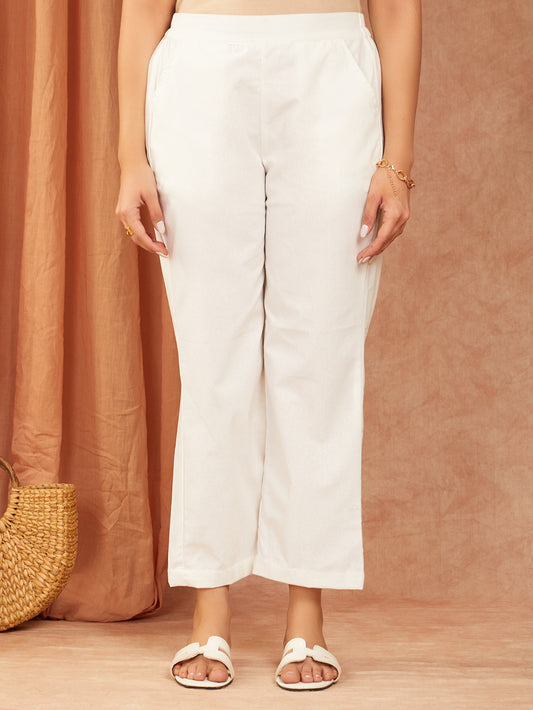 White Pure Cotton Co-ord Set