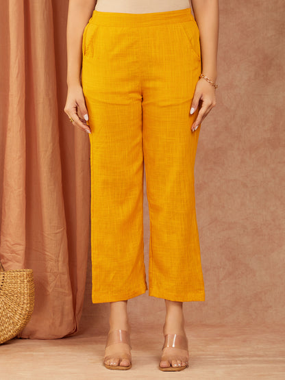 Mustard Cotton Slub Co-ord Set