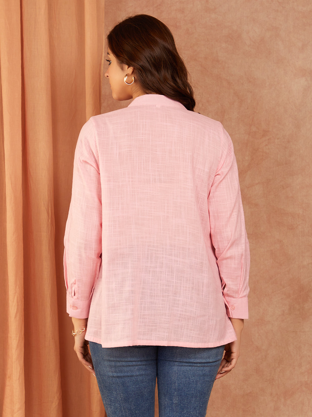 Baby Pink Cotton Slub Top
