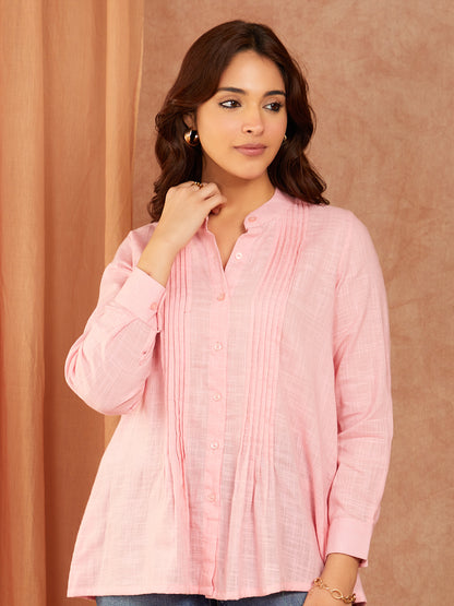 Baby Pink Cotton Slub Top