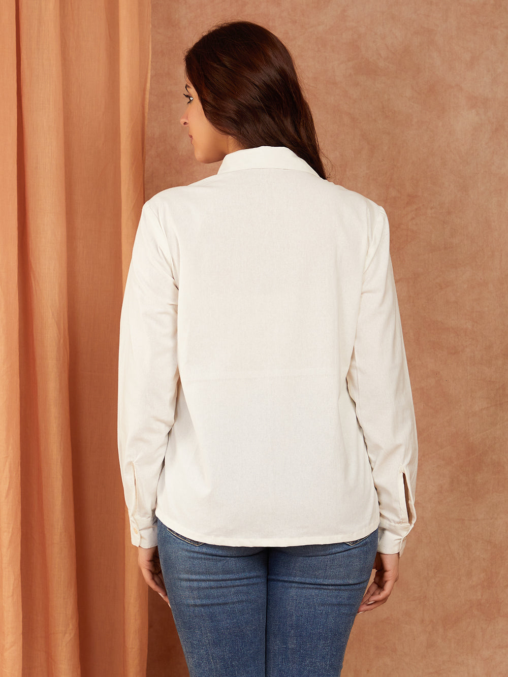 White Cotton Hand Embroidery Top