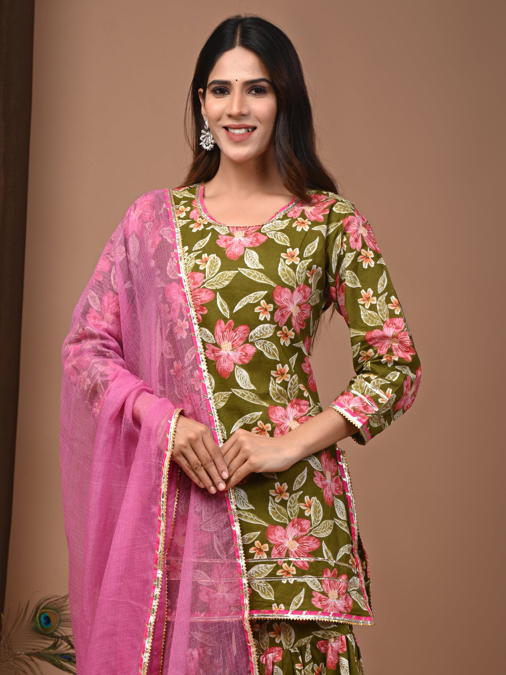 Hand Block Printed Pure Cotton Sharara set