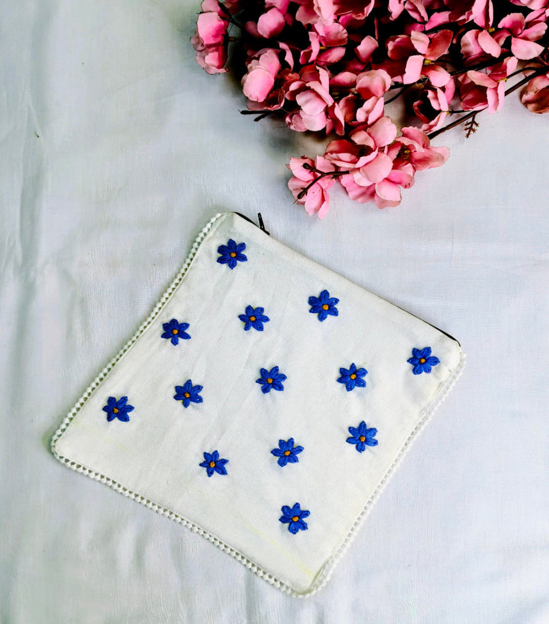 HAND EMBROIDERY PURE COTTON POUCH