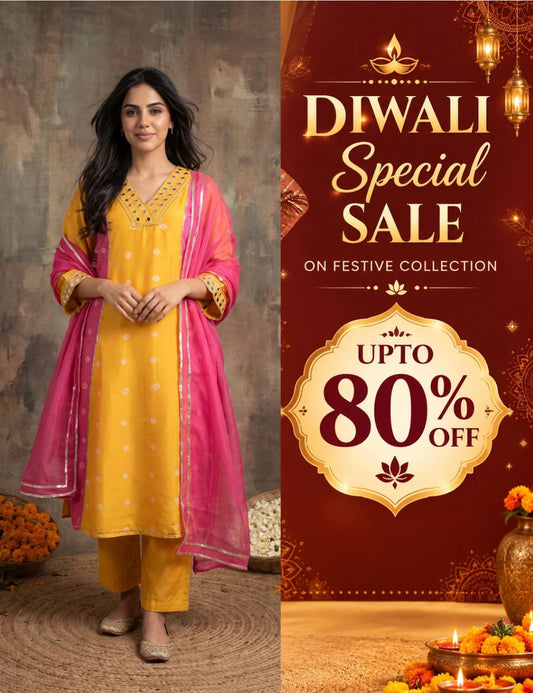 Pink Yellow hand bandhej  Muslin Silk aline kurta with pant and dupatta