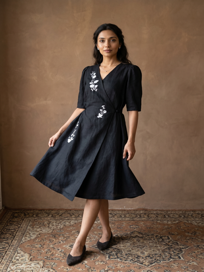 Black Angrakha dress