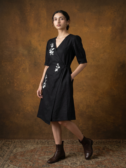 Black Angrakha dress