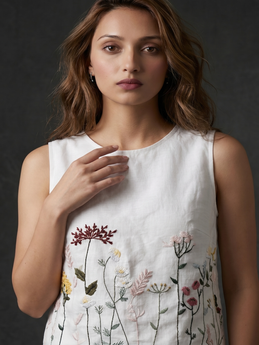 COTTON HAND EMBROIDERY COORD SET