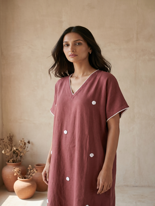 Pure cotton hand embroidery  dress