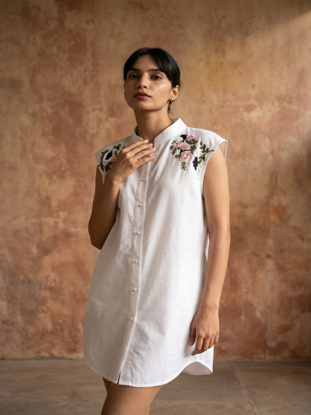 Pure cotton  hand embroidry dress