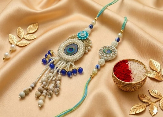 Set of 2 Peacock Bhaiya Bhabhi Rakhi