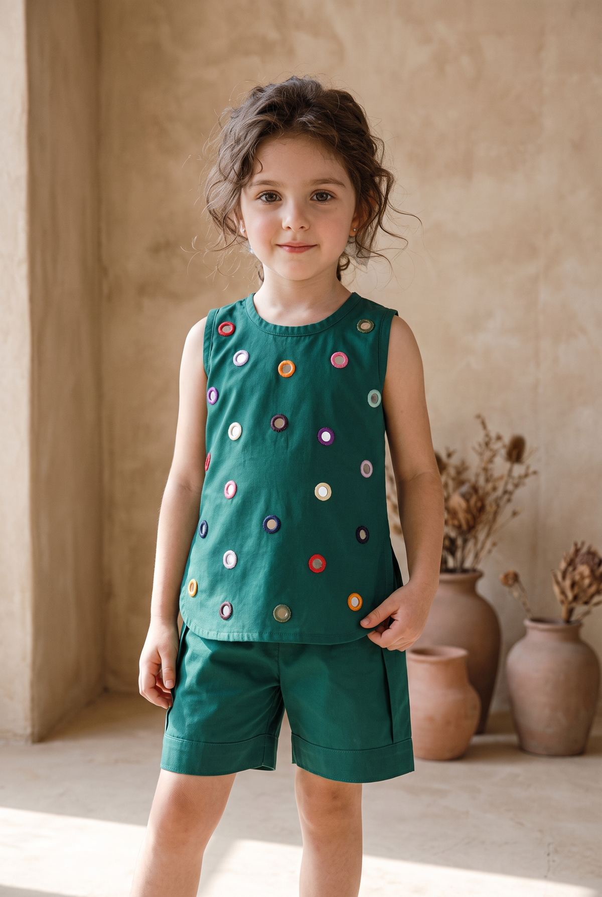 Pure cotton mirror work coord